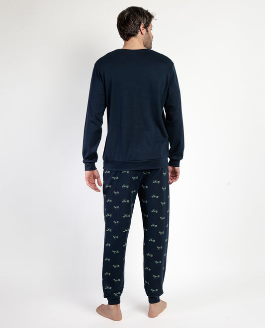 Pijama Manga Larga Old School para Hombre