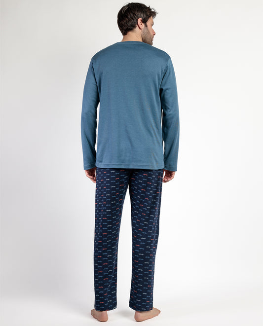 Pijama Manga Larga Road Race para Hombre