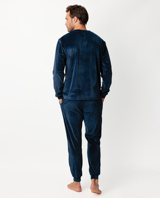 Pijama Manga Larga Terciopelo Corduroy para Hombre