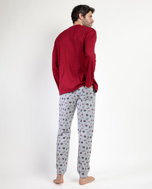 Pijama Manga Larga Animal Drumer para Hombre