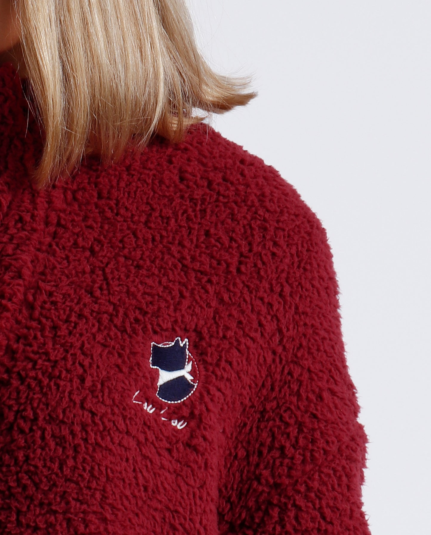 Bata Manga Larga Calentita Goodnight para Mujer Granate