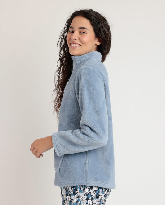 Bata Calentita Mickey Jeans para Mujer