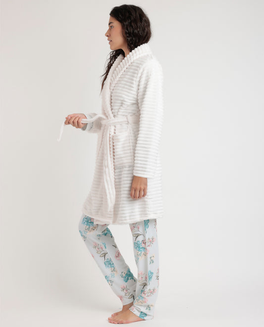 Bata Manga Larga Calentita Soft Hearts para Mujer