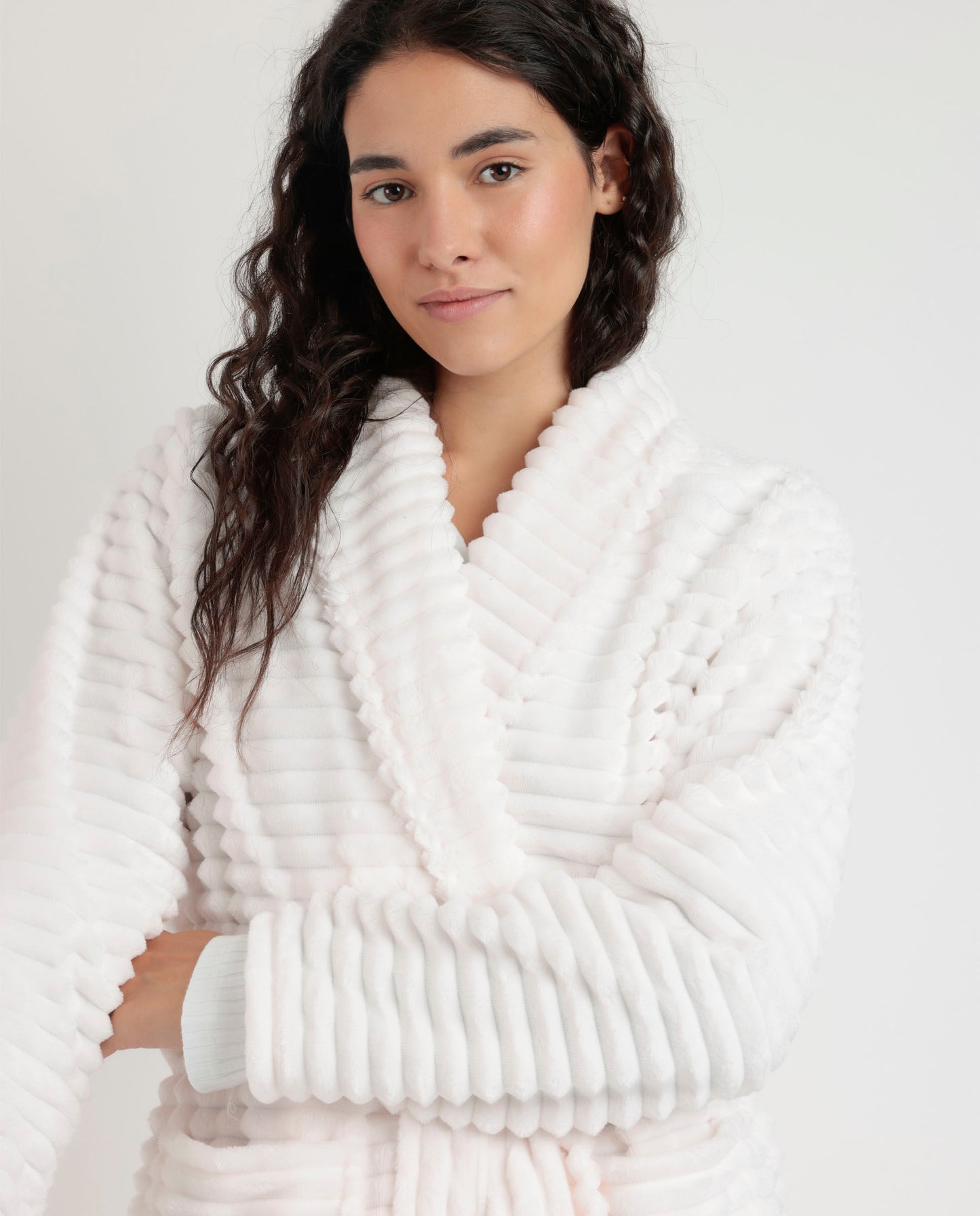 Bata Manga Larga Calentita Soft Hearts para Mujer