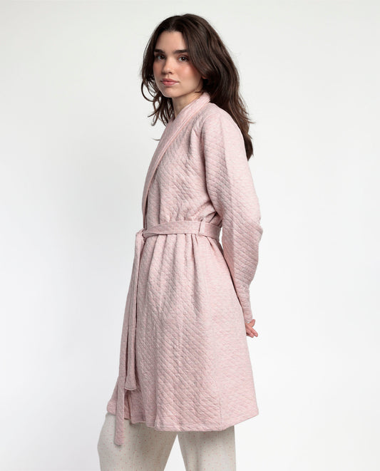 Bata Manga Larga Dots & Flowers para Mujer