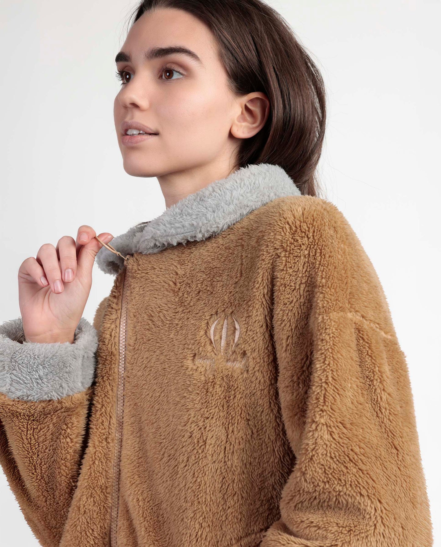 Bata Manga Larga Calentita Enjoy Every Moment para Mujer