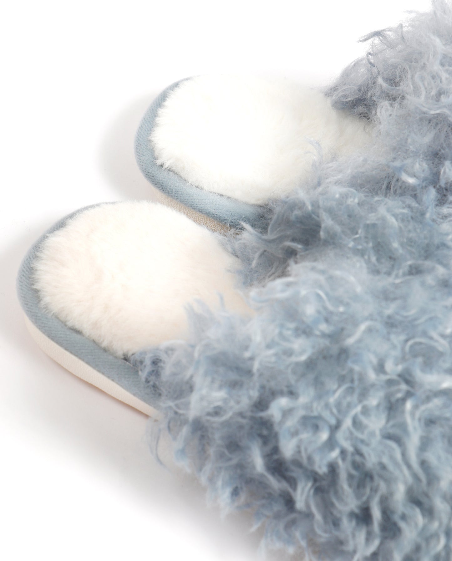 Zapatillas De Estar Por Casa Borreguito Azul para Mujer