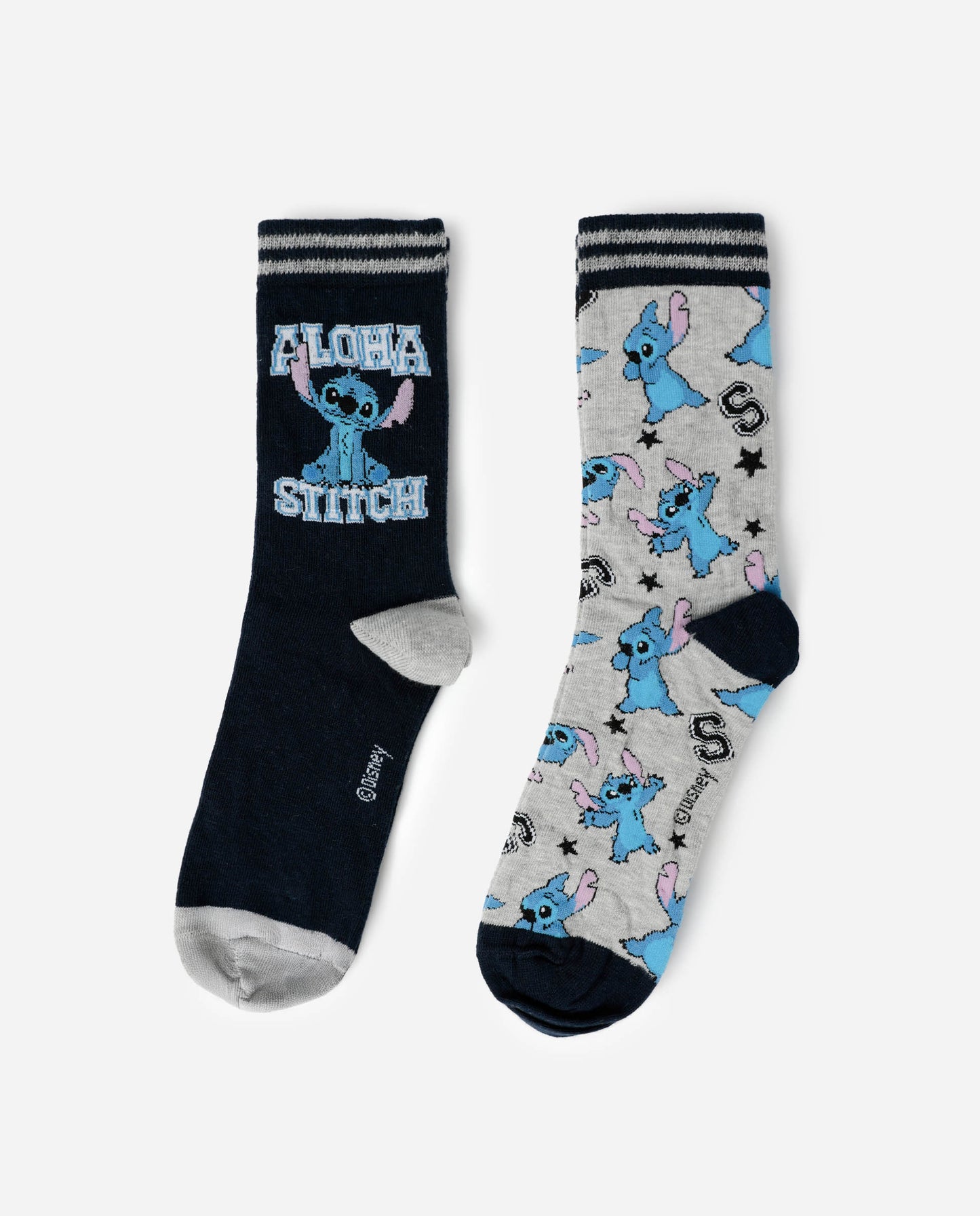 Calcetín de Caña Normal Aloha Stitch para Mujer, (Caja de 6 pares)