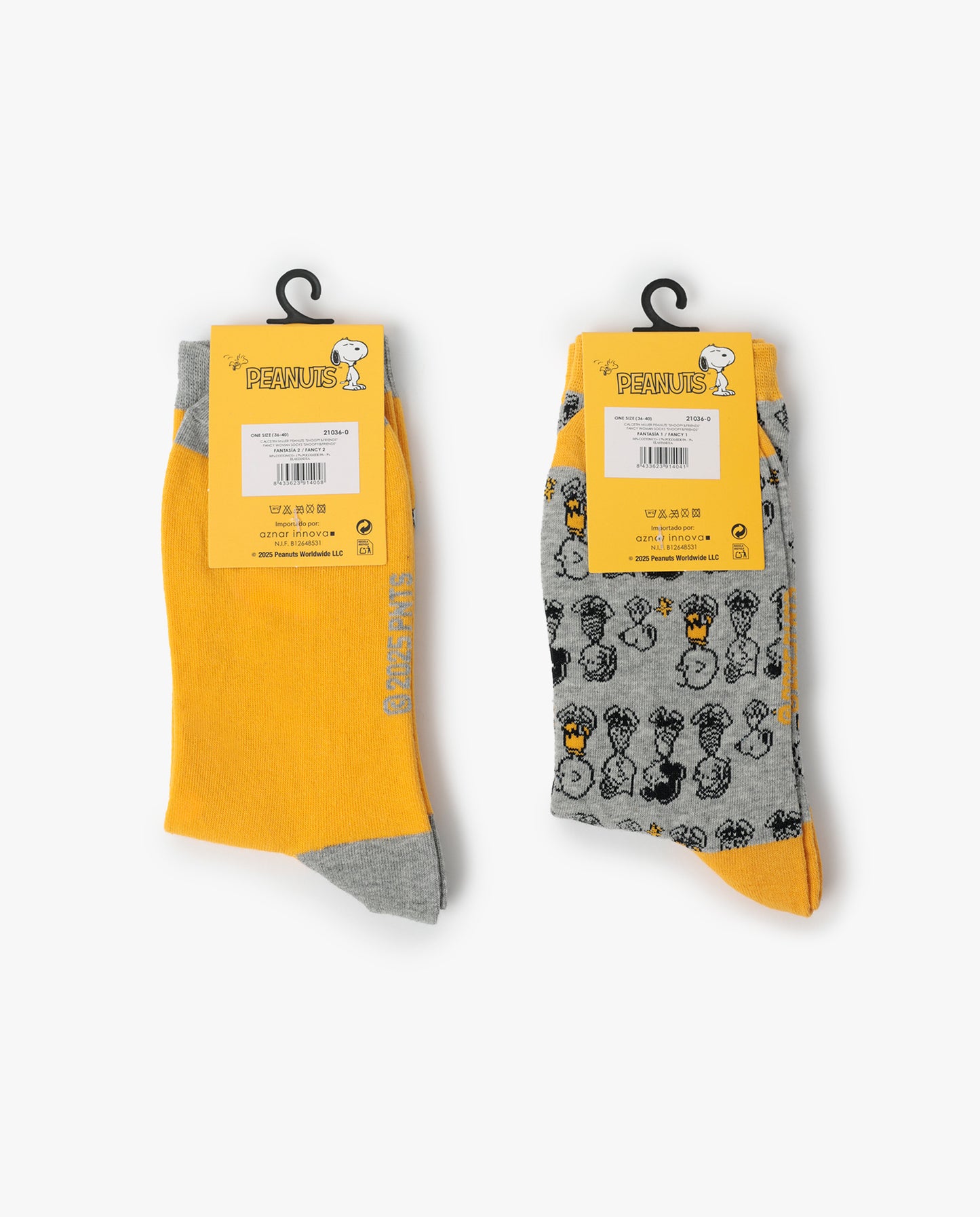 Calcetín de Caña Normal Snoopy & Friends para Mujer, (Caja de 6 pares)