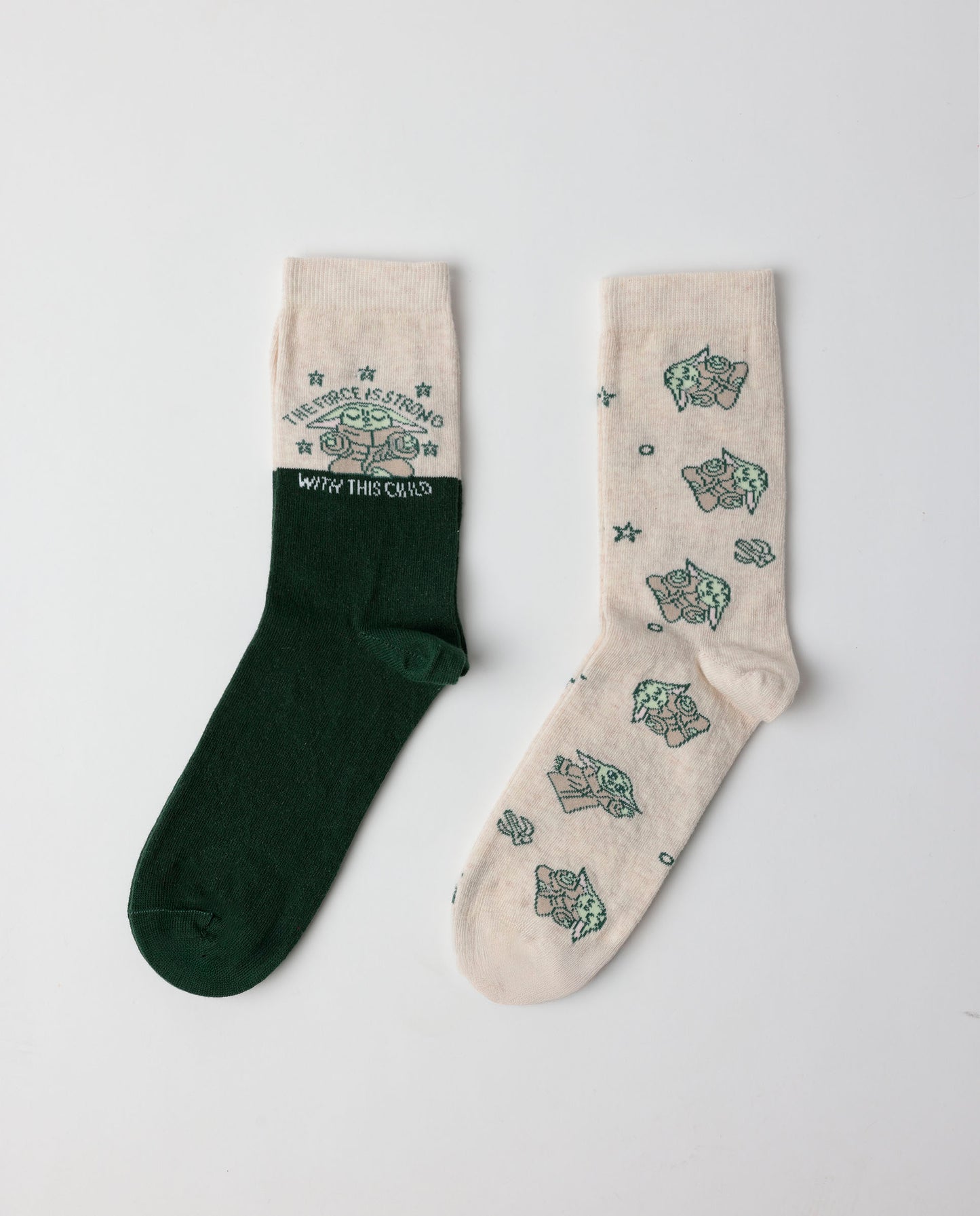 Calcetín de Caña Normal Grogu Cute para Mujer, (Caja de 6 pares)