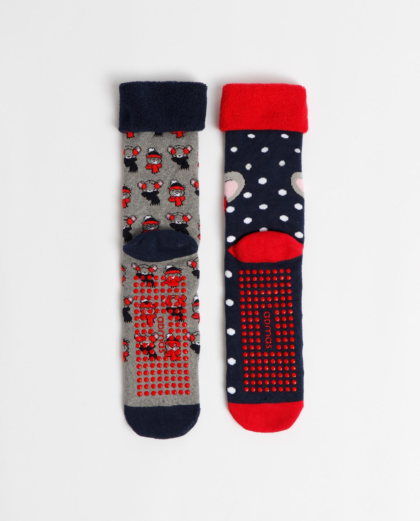 Calcetín Antideslizante Good Morning Mouse para Mujer, (Caja de 6 pares)