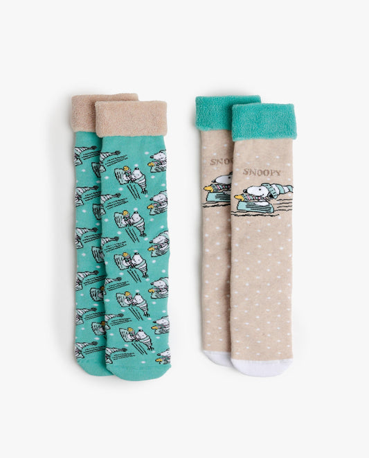 Calcetín Antideslizante Let It Snow para Mujer, (Caja de 6 pares)