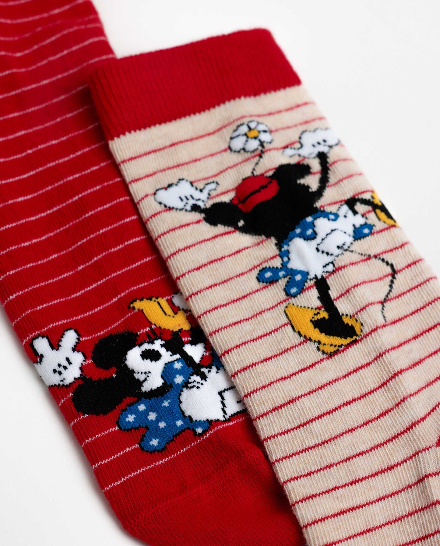 Calcetín Mediano Minnie Stripes para Mujer, (Caja de 6 unidades)