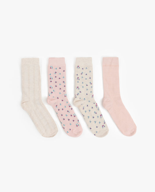 Calcetín Mediano Art Is Flowers para Mujer, (Caja de 12 unidades)