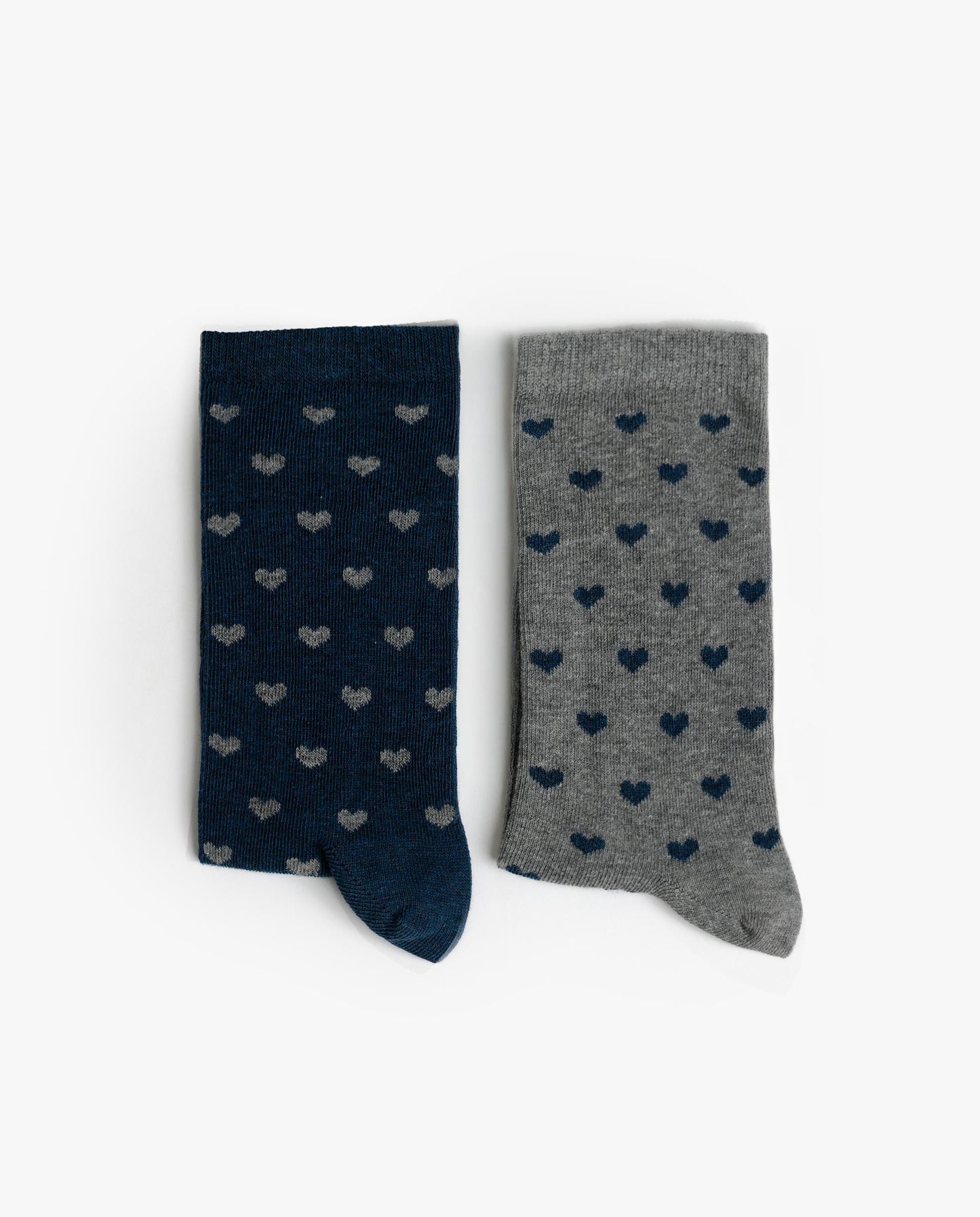 Calcetín Mediano Blue Hearts para Mujer, (Caja de 6 unidades)