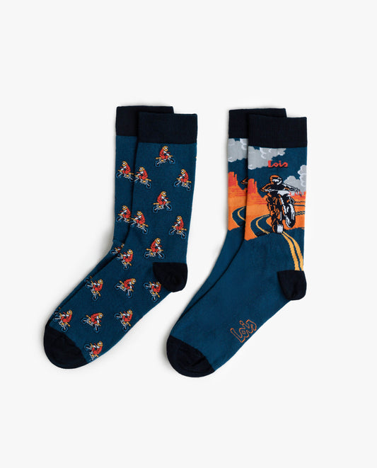 Calcetín Mediano Urban Motor para Hombre, (Caja de 6 unidades)