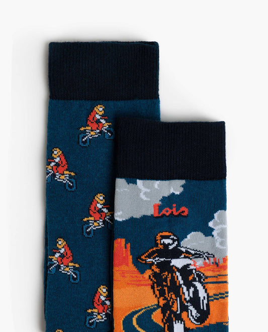 Calcetín Mediano Urban Motor para Hombre, (Caja de 6 unidades)