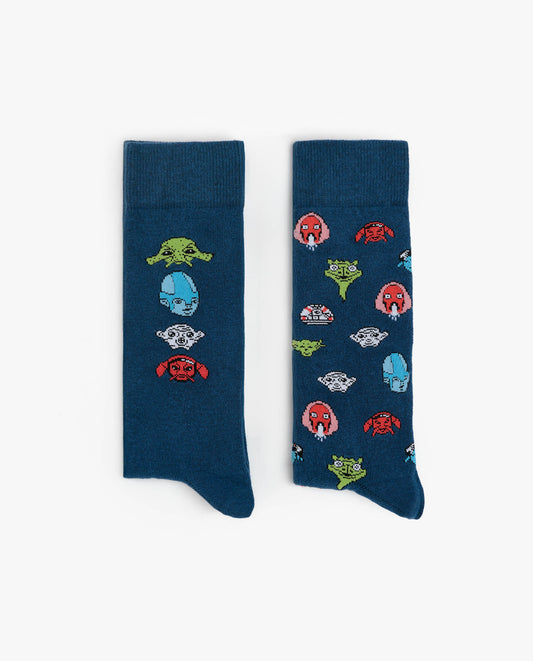 Calcetín Mediano Alien Species para Hombre, (Caja de 6 unidades)