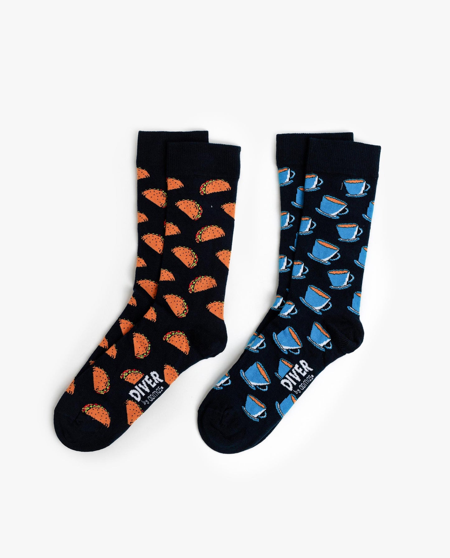 Calcetín Mediano Taco and Coffee para Hombre, (Caja de 6 pares)