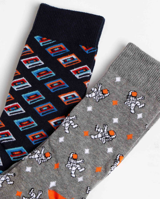 Calcetín Mediano Planet Cassete para Hombre, (Caja de 6 unidades)