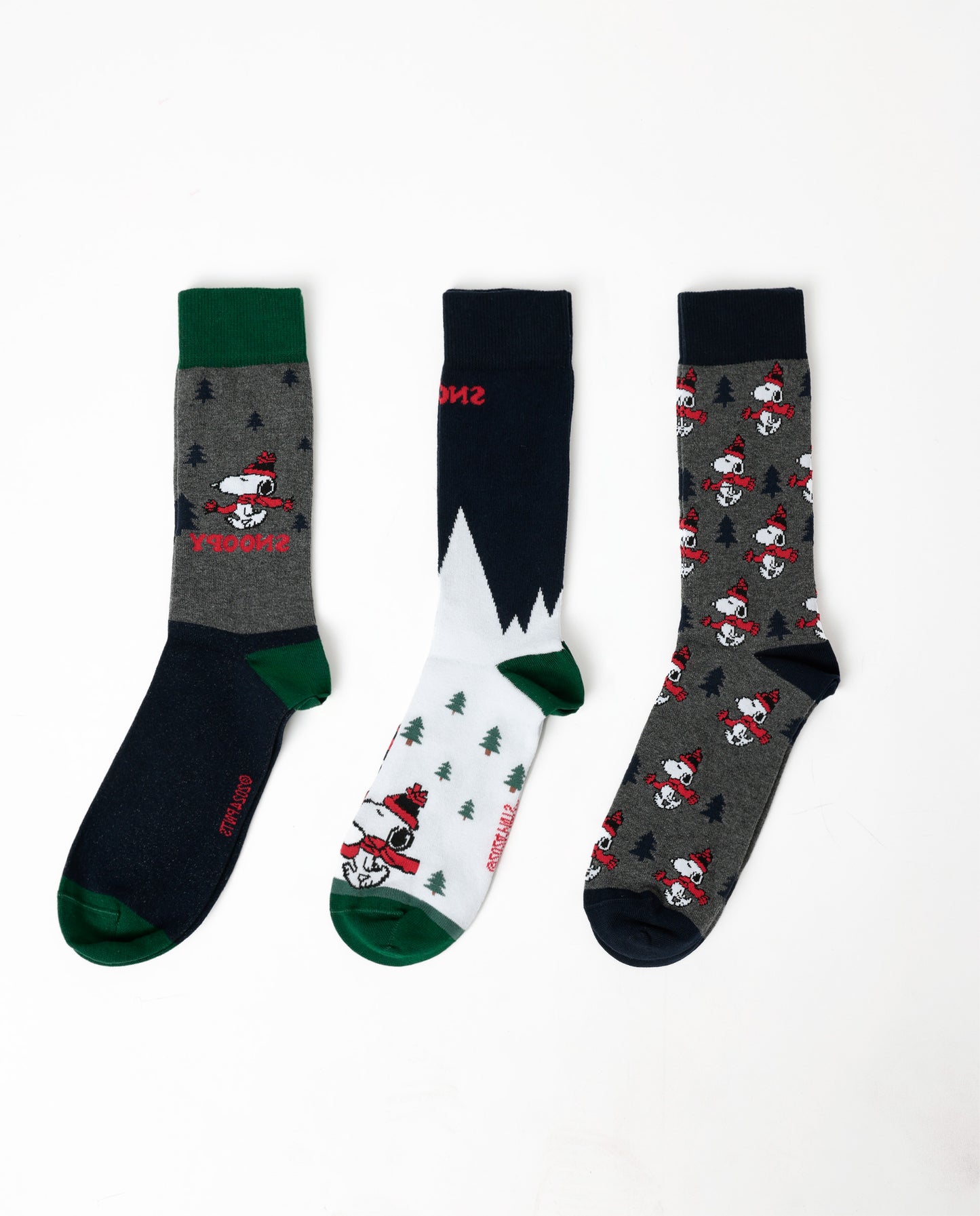 Calcetín Mediano Snoopy Mountains para Hombre, (Caja de 3 unidades)