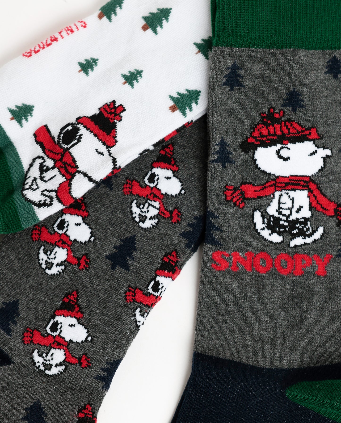 Calcetín Mediano Snoopy Mountains para Hombre, (Caja de 3 unidades)