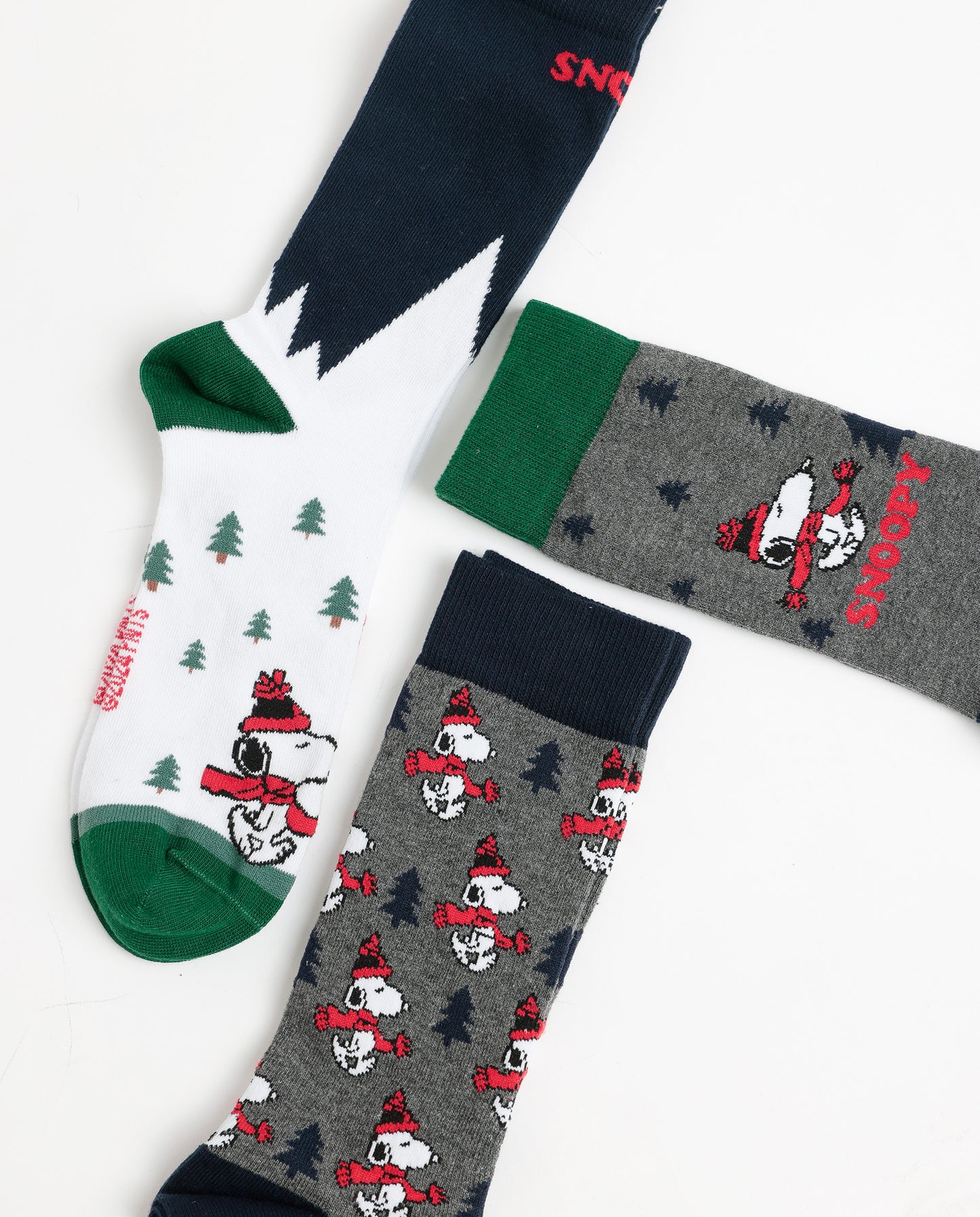 Calcetín Mediano Snoopy Mountains para Hombre, (Caja de 3 unidades)