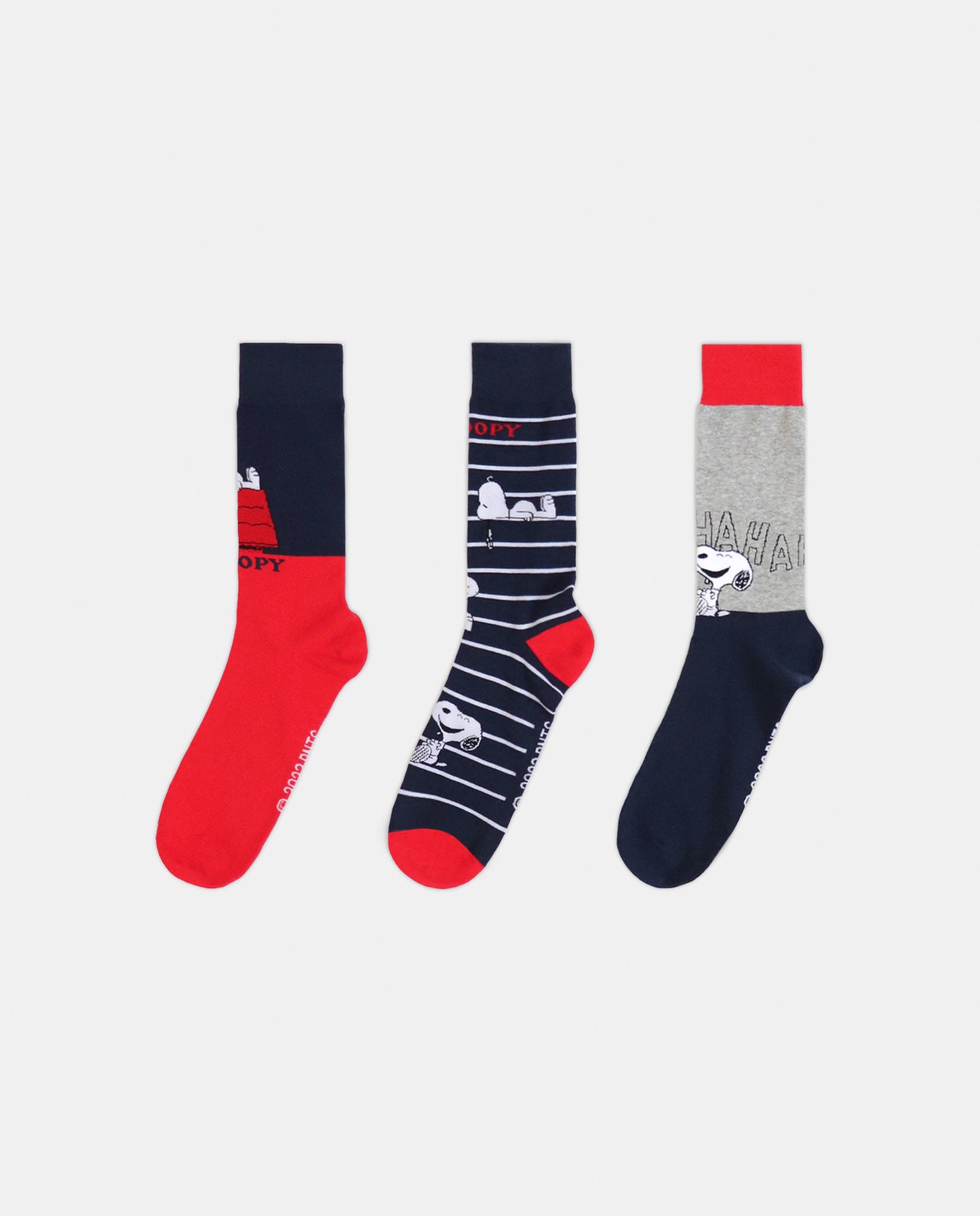 Calcetín Mediano Snoopy Classic para Hombre, (Caja de 3 unidades)