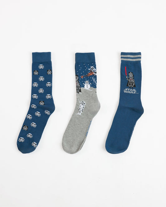 Calcetín Mediano Snow Wars para Hombre, (Caja de 3 unidades)