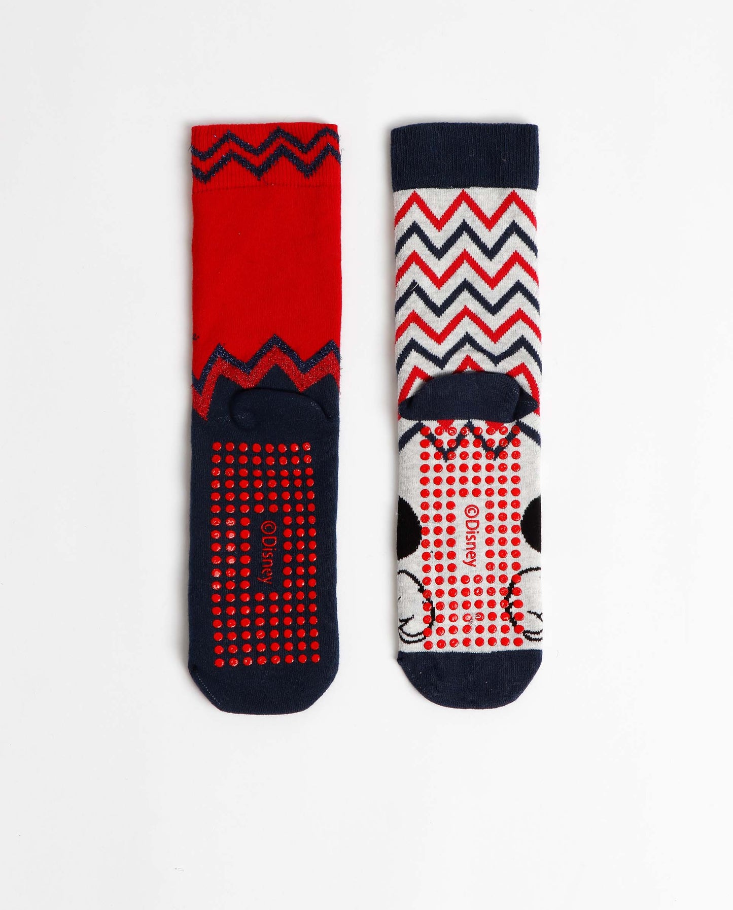 Calcetín Antideslizante Minnie ZigZag para Mujer, (Caja de 6 unidades)