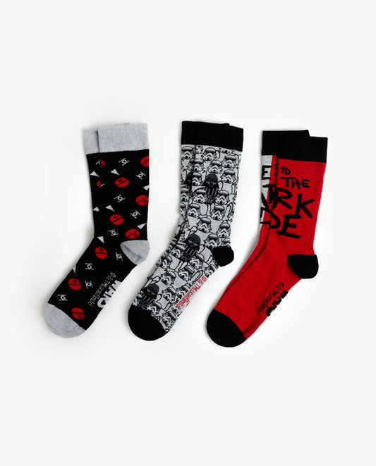 Calcetín Mediano Lado Oscuro para Hombre, (Caja de 6 unidades)