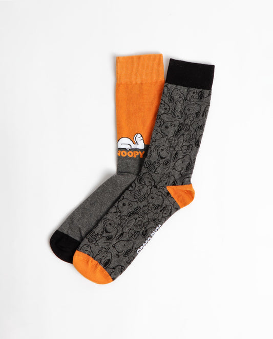 Calcetín Yellow Snoopy para Hombre, (Caja de 6 pares)