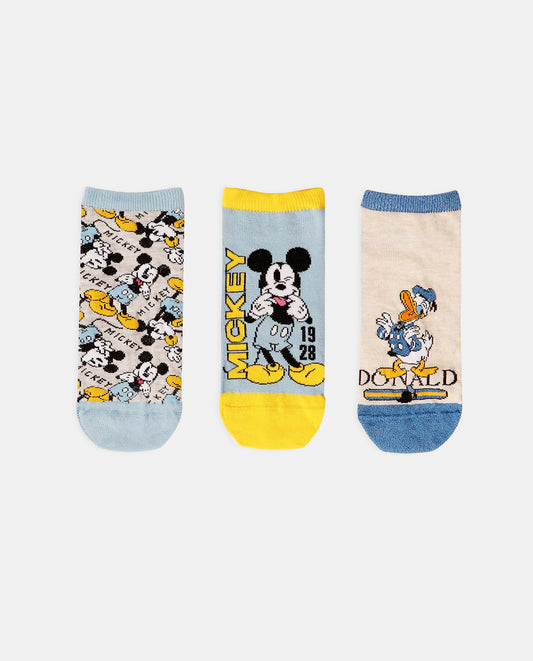 Calcetín Tobillero Mickey Donald para Mujer, (Caja de 6 pares)