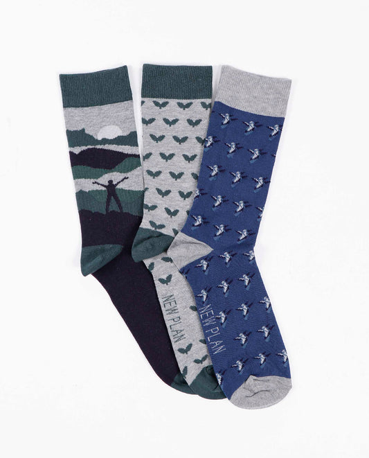 Calcetín Mediano Planet para Hombre, (Caja de 12 pares)