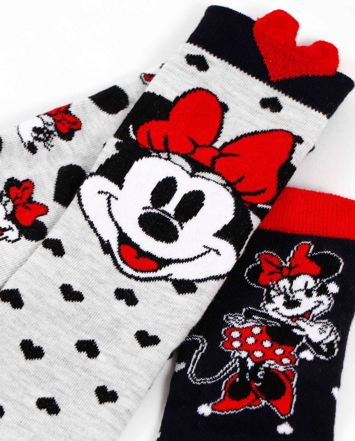 Calcetín Mediano Minnie Hearts para Mujer, (Caja de 12 pares)