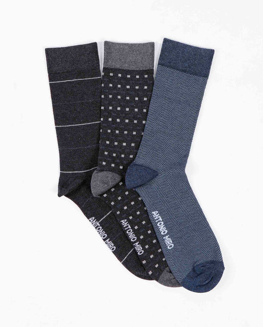 Calcetín Mediano Oscuro para Hombre, (Caja de 12 unidades)