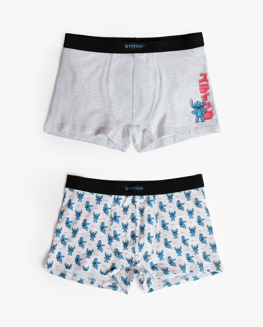 Calzoncillo/Boxer Stitch Anime para Hombre, (Caja de 2 unidades)