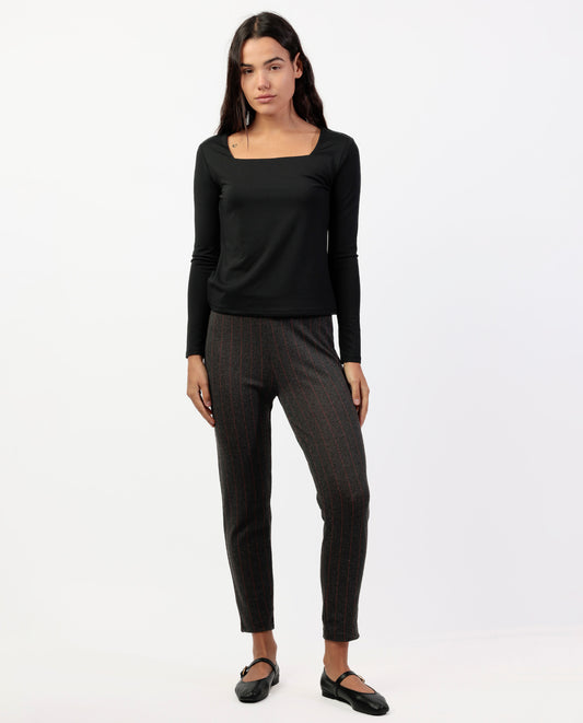 Pantalón Elástico Largo Diplomático Rayas para Mujer