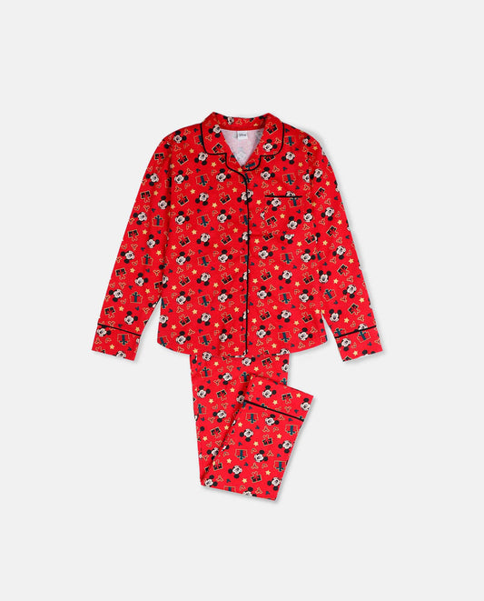 Pijama Manga Larga Abierto Mickey Christmas para Niño