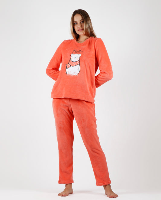 Pijama Calentito Manga Larga Hello Winter para Mujer