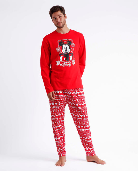 Pijama Manga Larga Mickey Christmas para Hombre