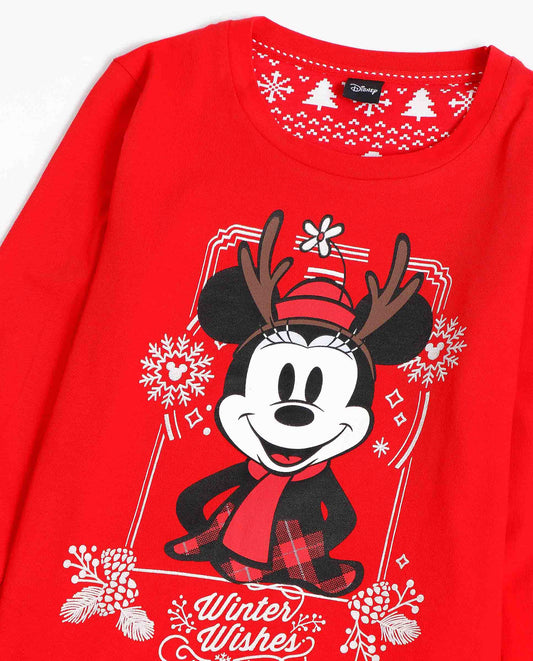 Pijama Manga Larga Mickey Christmas para Niña