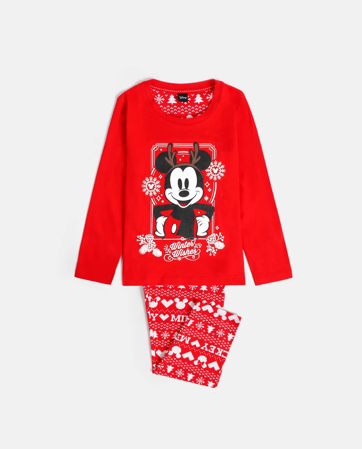 Pijama Manga Larga Mickey Christmas para Niño
