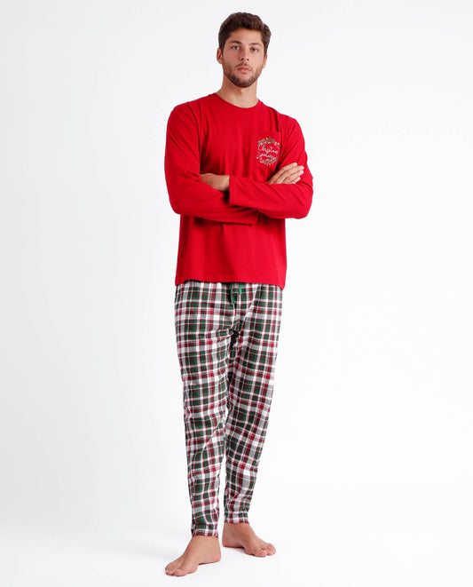 Pijama Manga Larga Christmas Nature para Hombre