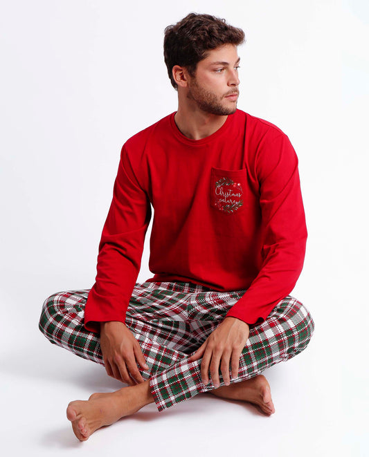 Pijama Manga Larga Christmas Nature para Hombre