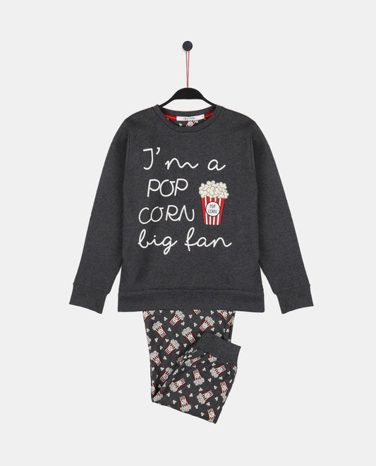 Pijama Manga Larga Pop Corn para Niño