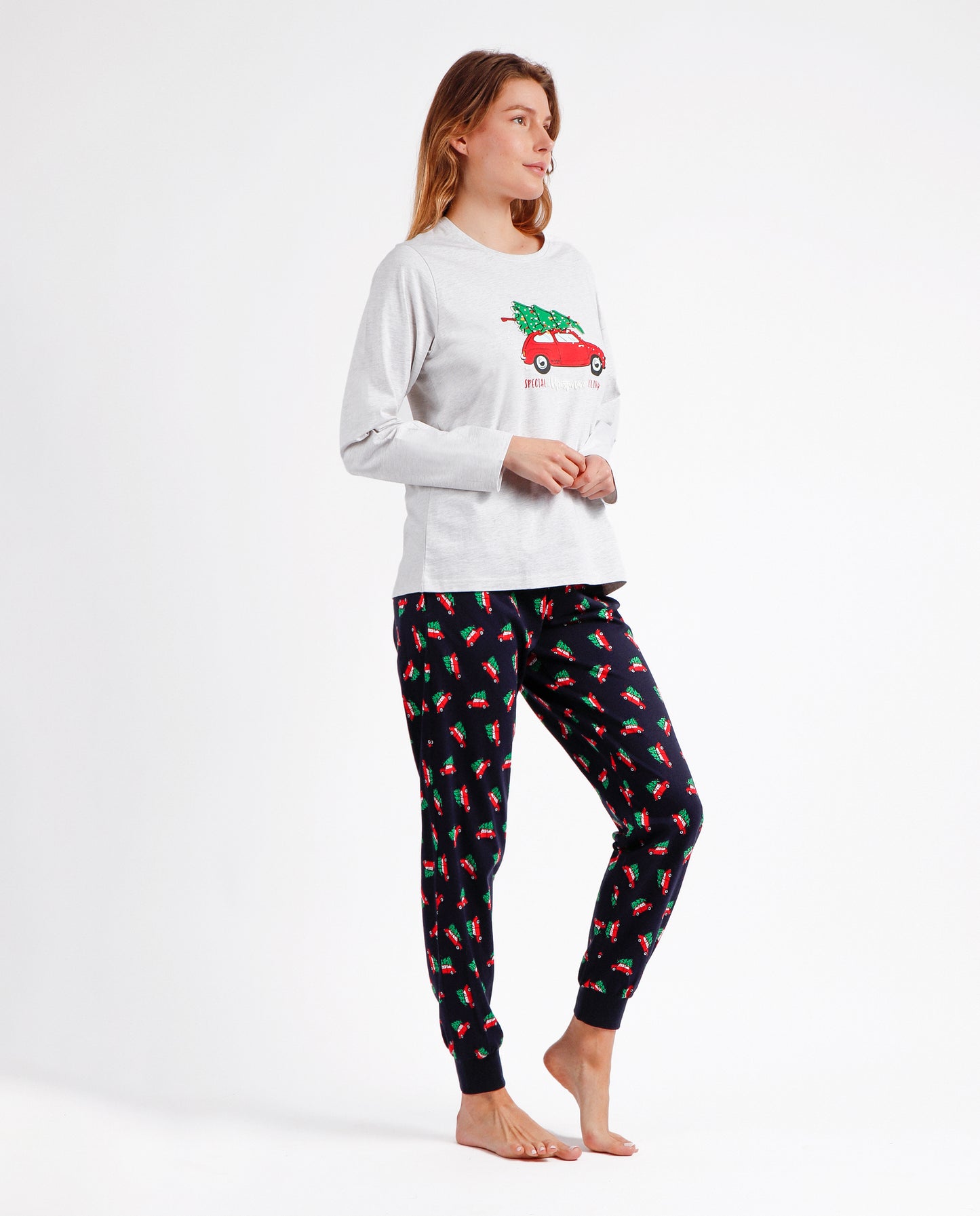 Pijama Manga Larga Xmas Tree para Mujer