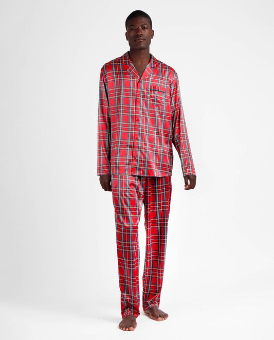 Pijama Manga Larga Abierto Scottish Fashion para Hombre