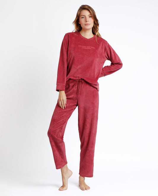 Pijama Manga Larga Corduroy para Mujer