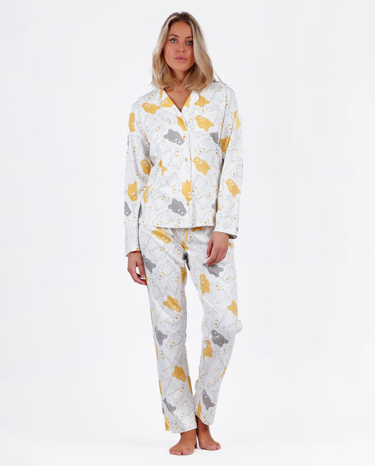 Pijama Abierto Manga Larga Warm Hugs para Mujer